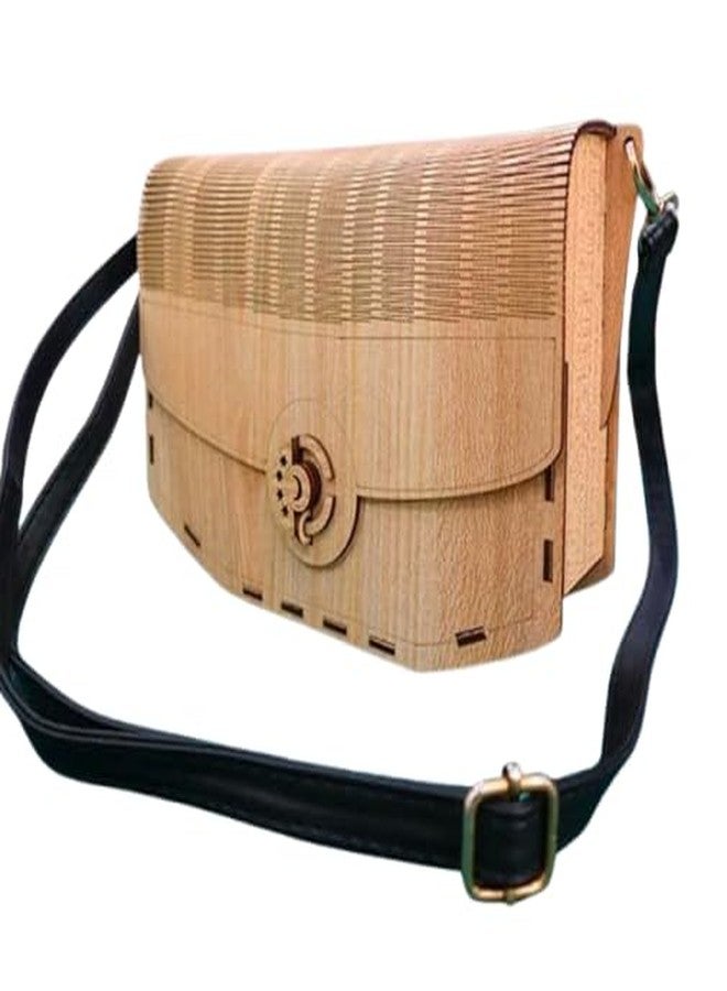 MeeCraft Designer Women's Clutch with Strap Ladies Hand Purse and Portable Handbags with Turning Lock, 19x15x5cm, Brown. - Image 1